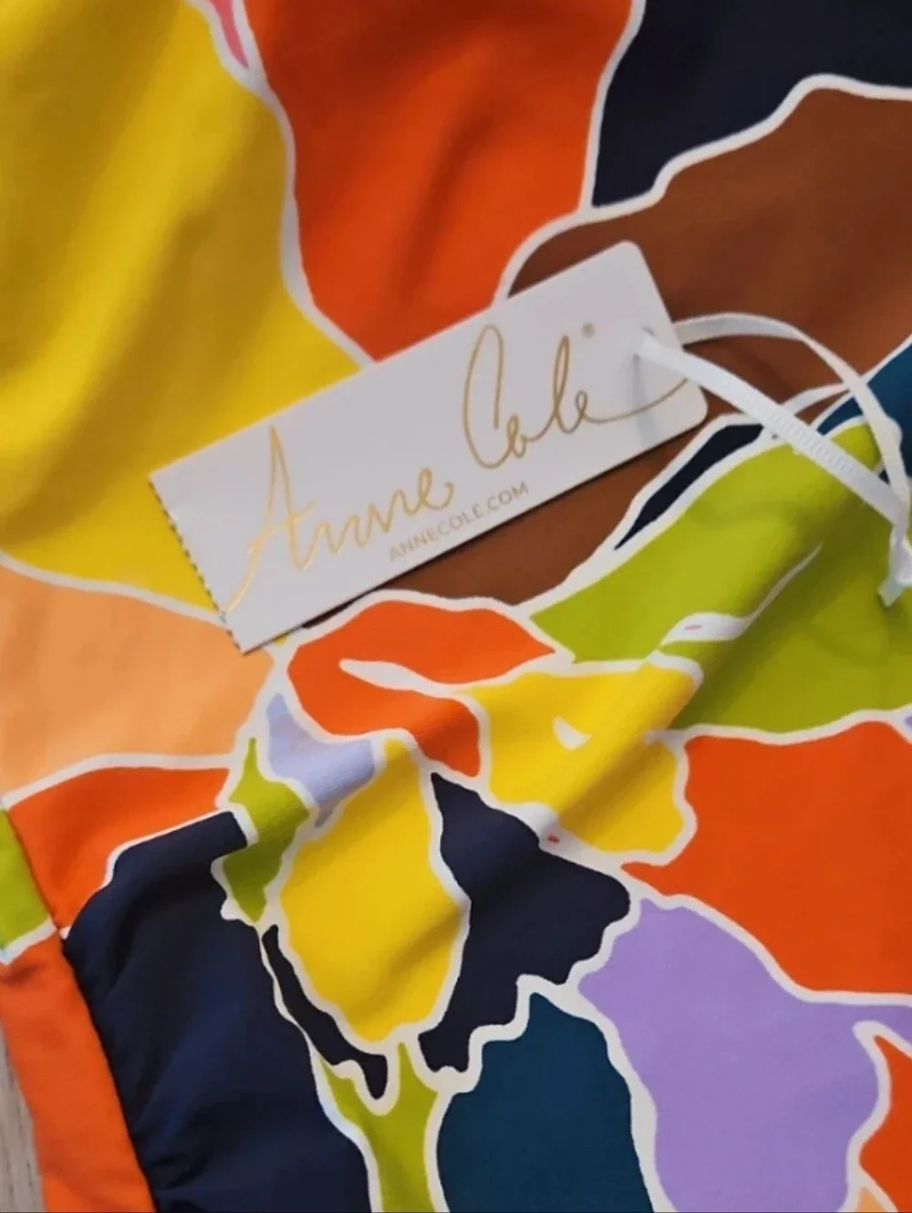 Anne Cole Colorful Floral Tankini Top NWT Size Small Adjustable Straps - Picture 5 of 7